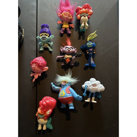 Trolls Movie Figure Toy Figurine DreamWorks 9 Pieces Collectible - Picture 1 of 1